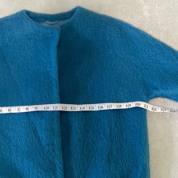Blue Wool Winter Coat Size 0 Les Copains - Picture 9 of 12